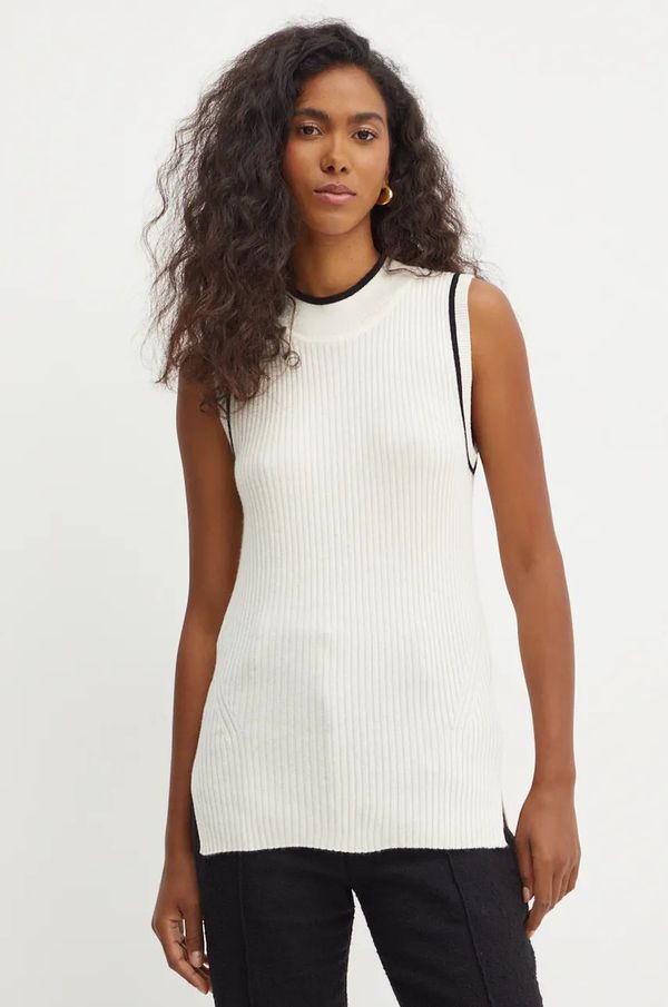 Boss Vuneni prsluk BOSS boja: bež, lagani, 50523720