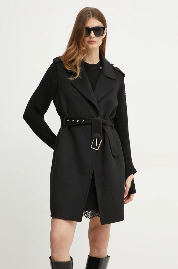 Liu Jo Vuneni prsluk Liu Jo boja: crna, za prijelazno razdoblje, WF4062 T4627