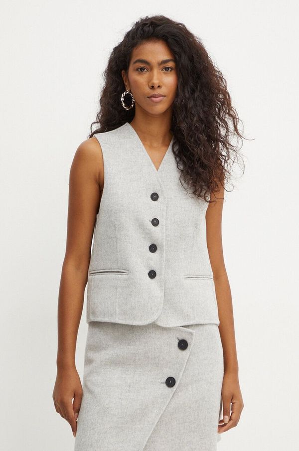 Liviana Conti Vuneni prsluk Liviana Conti boja: siva, jednoredno zakopčavanje, F4WW64