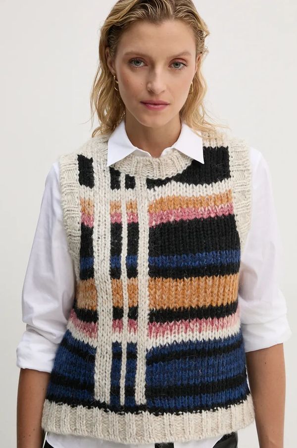 MUNTHE Vuneni prsluk MUNTHE TAHUMA boja: bež, topli, 243161124374