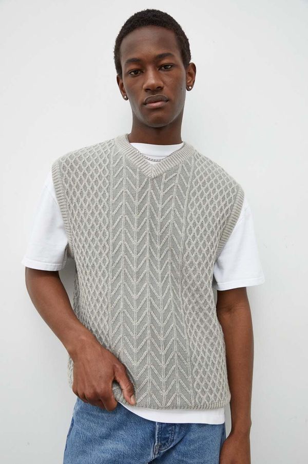 Samsoe Samsoe Vuneni prsluk Samsoe Samsoe boja: siva