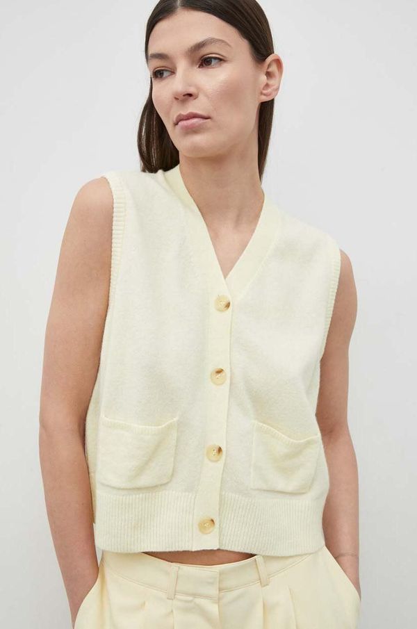 Samsoe Samsoe Vuneni prsluk Samsoe Samsoe MEGAN boja: žuta, lagani, F23100023