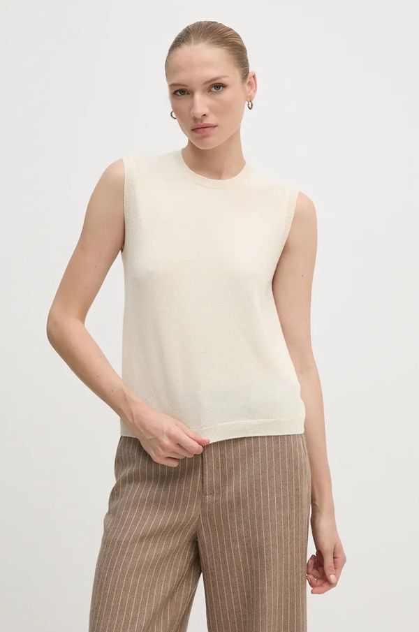 United Colors of Benetton Vuneni prsluk United Colors of Benetton boja: bež, lagani, 1002D10D1