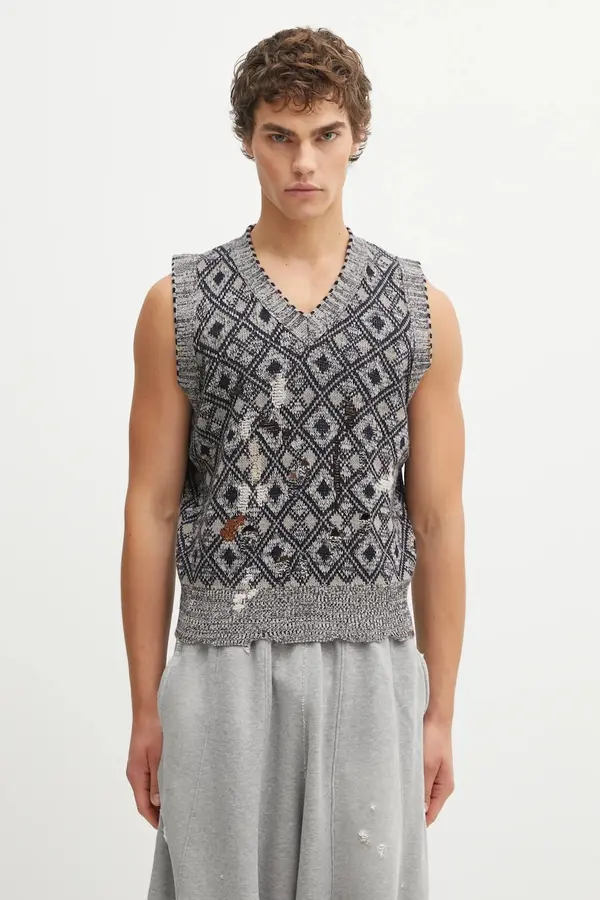 Wales Bonner Vuneni prsluk Wales Bonner Sibling Knit Vest