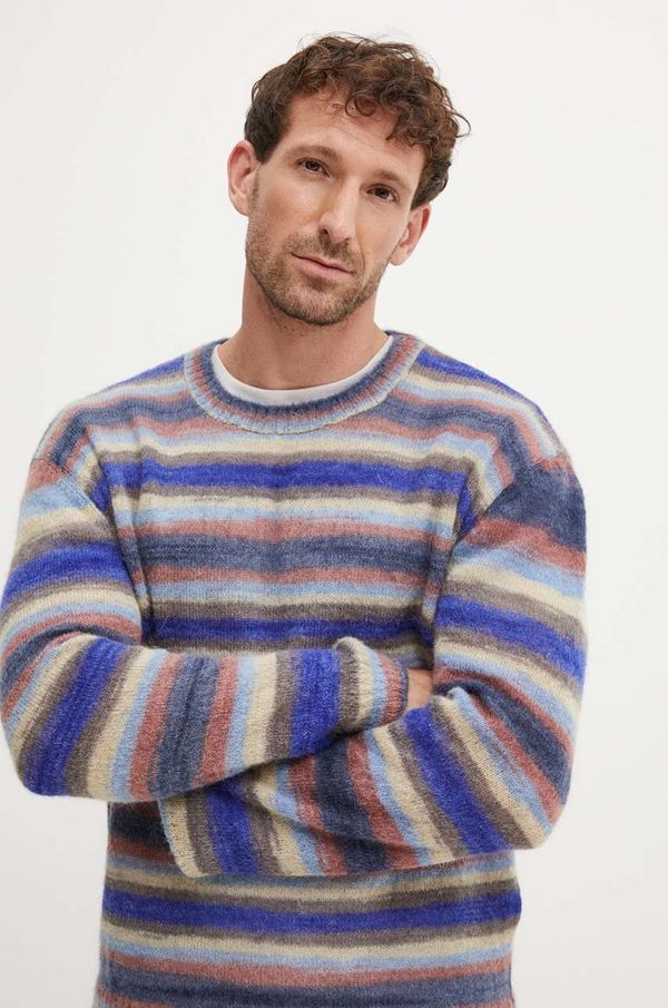 A.P.C. Vuneni pulover A.P.C. pull bryce boja: siva, lagani, WPABG.H23358