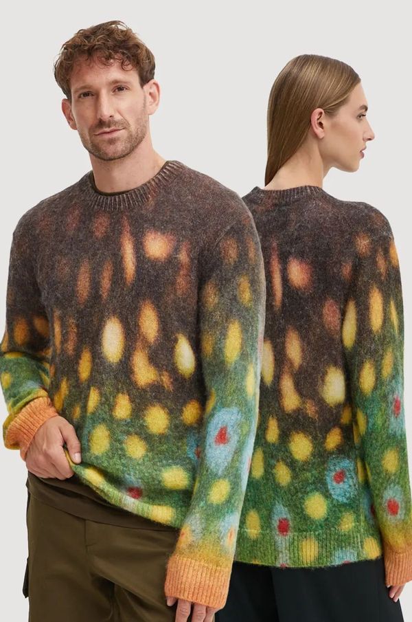 A.P.C. Vuneni pulover A.P.C. pull rocker boja: smeđa, lagani, WOART.M23395