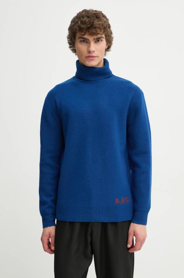 A.P.C. Vuneni pulover A.P.C. pull walter boja: tamno plava, WVBDK.M23248