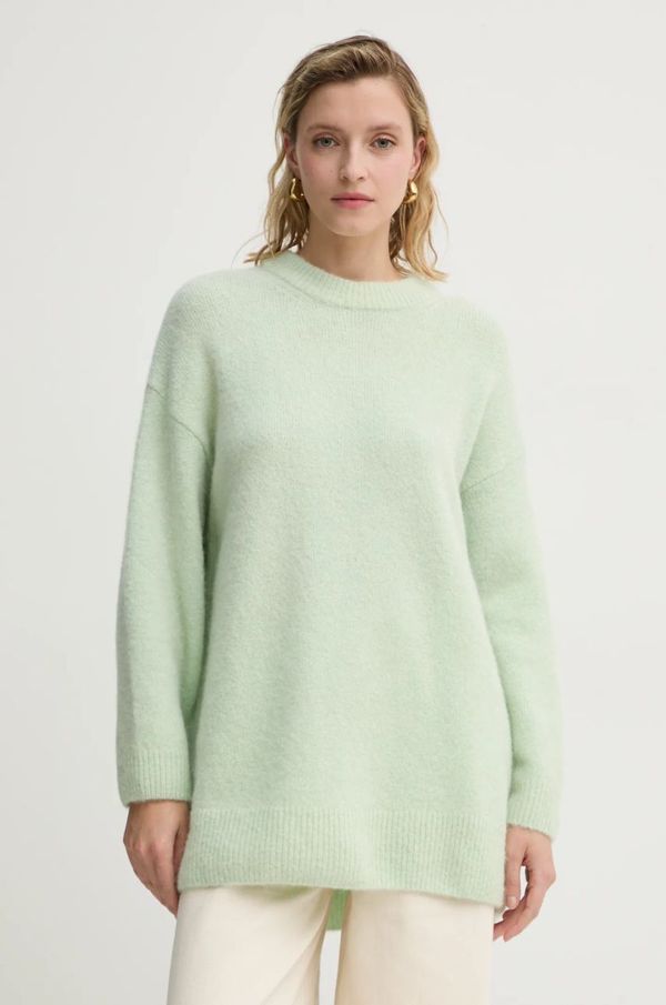 Aeron Vuneni pulover AERON za žene, boja: zelena, PU270531