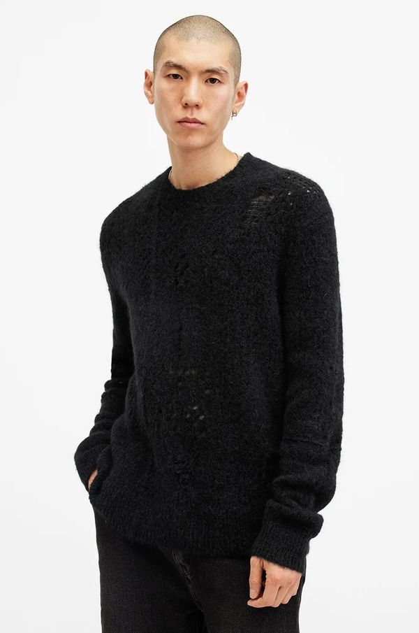 AllSaints Vuneni pulover AllSaints HADWIN za muškarce, boja: crna, topli, M046KB