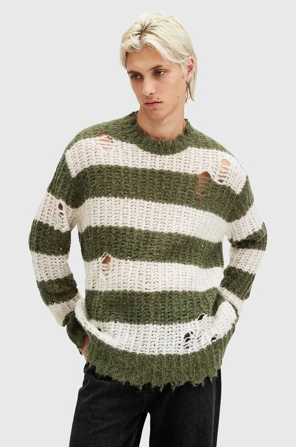 AllSaints Vuneni pulover AllSaints SID za muškarce, topli, s poludolčevitom, M098KB