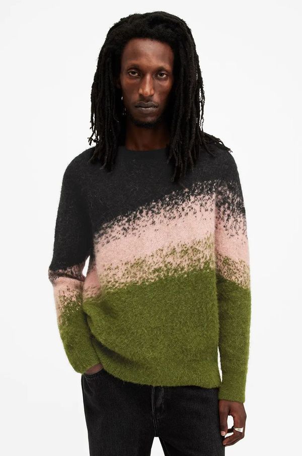 AllSaints Vuneni pulover AllSaints SIRUS za muškarce, boja: zelena, M052KB