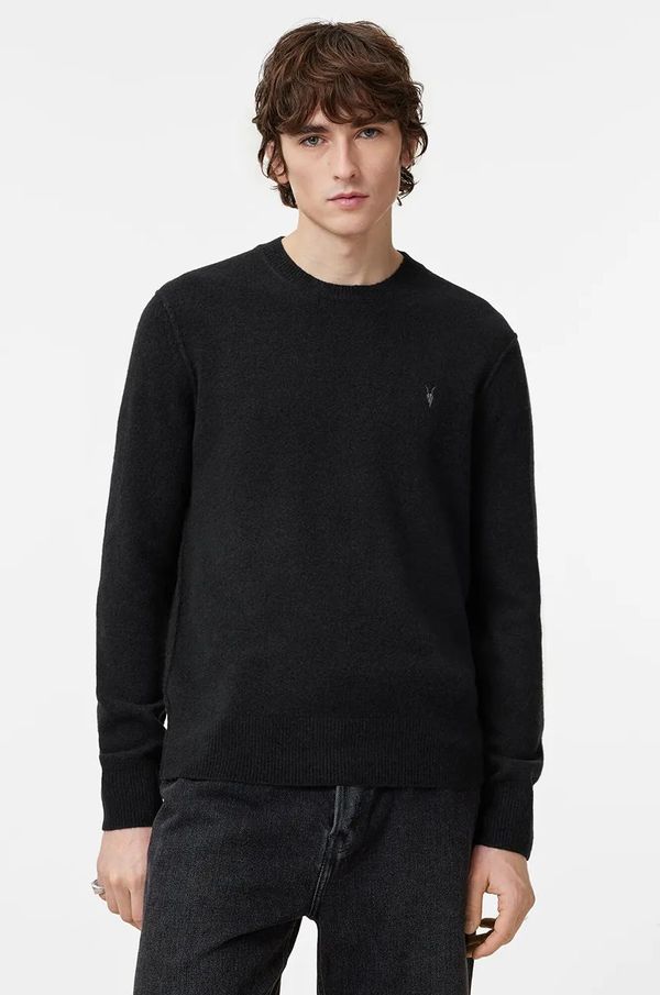 AllSaints Vuneni pulover AllSaints STATTEN boja: siva, bez uzorka, M039KA