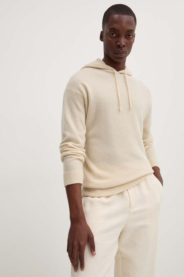 American Vintage Vuneni pulover American Vintage boja: bež, lagani, MRAX18BH24