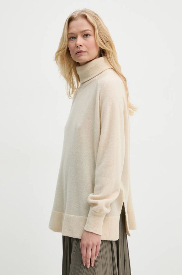 American Vintage Vuneni pulover American Vintage za žene, boja: bež, s dolčevitom, RAX18FH24