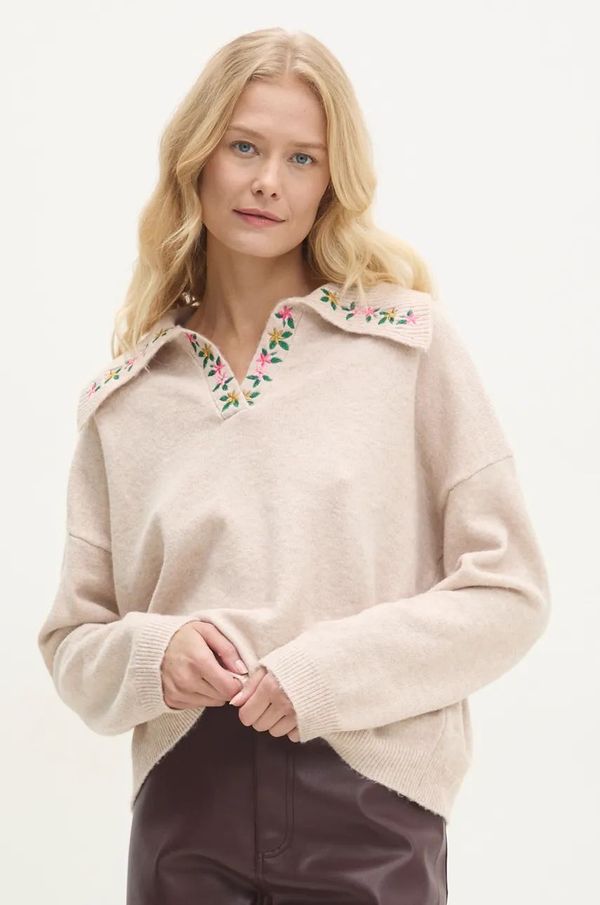 Answear Lab Vuneni pulover Answear Lab boja: bež, lagani