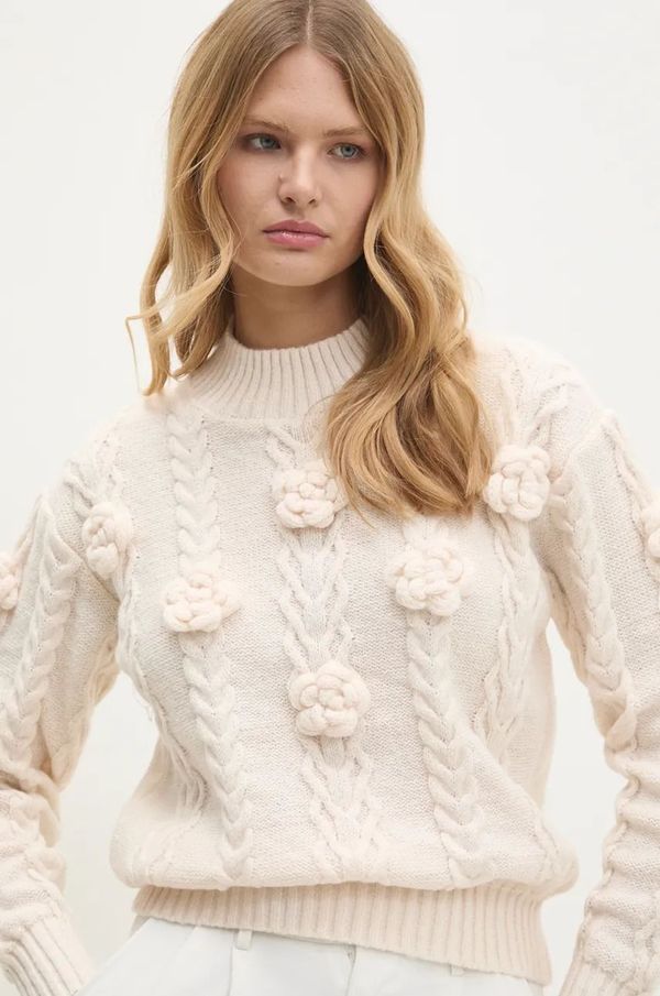 Answear Lab Vuneni pulover Answear Lab boja: bež