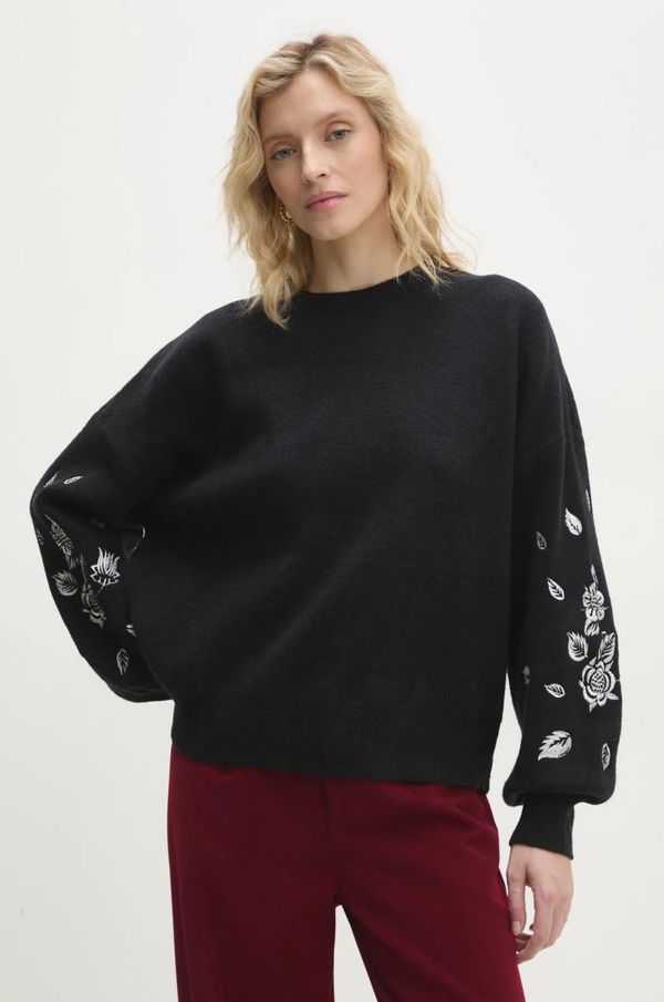 Answear Lab Vuneni pulover Answear Lab boja: crna