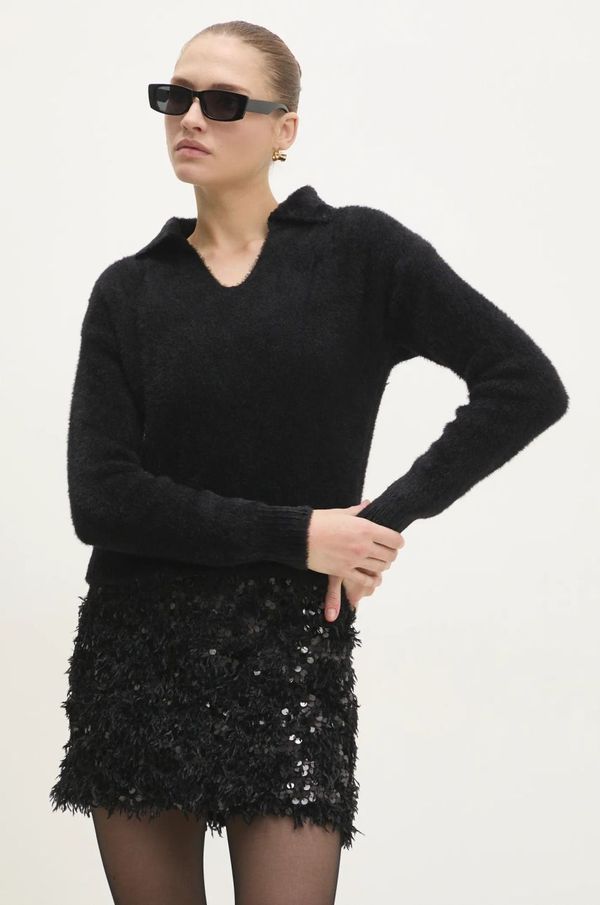 Answear Lab Vuneni pulover Answear Lab boja: crna, lagani