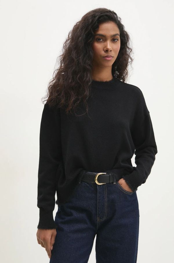 Answear Lab Vuneni pulover Answear Lab boja: crna, lagani
