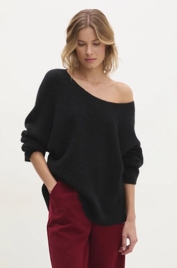 Answear Lab Vuneni pulover Answear Lab boja: crna