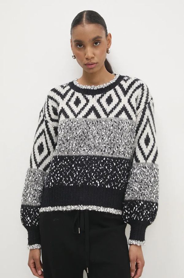 Answear Lab Vuneni pulover Answear Lab boja: crna, topli