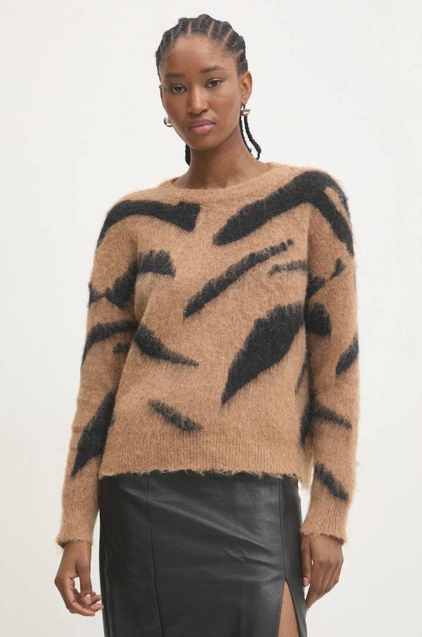 Answear Lab Vuneni pulover Answear Lab boja: smeđa, lagani