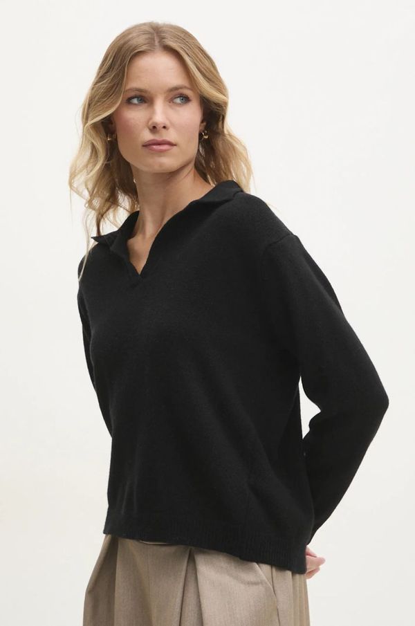 Answear Lab Vuneni pulover Answear Lab za žene, boja: crna, lagani