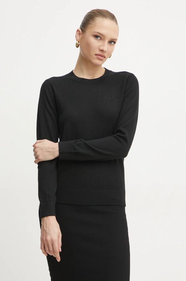 Armani Exchange Vuneni pulover Armani Exchange za žene, boja: crna, lagani, 6DYM1J YME3Z