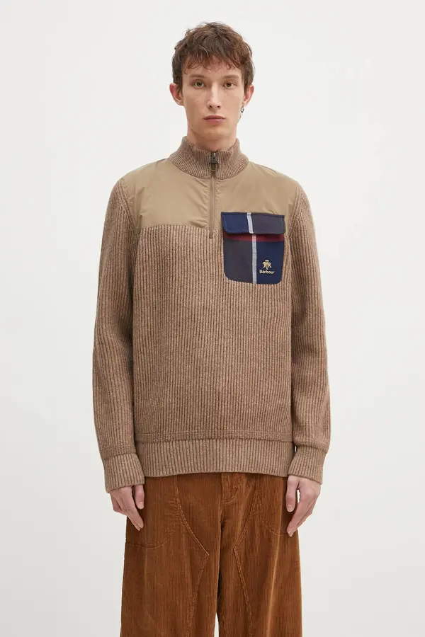 Baracuta Vuneni pulover Baracuta Barbour x Baracut Miller Half Zip Knit