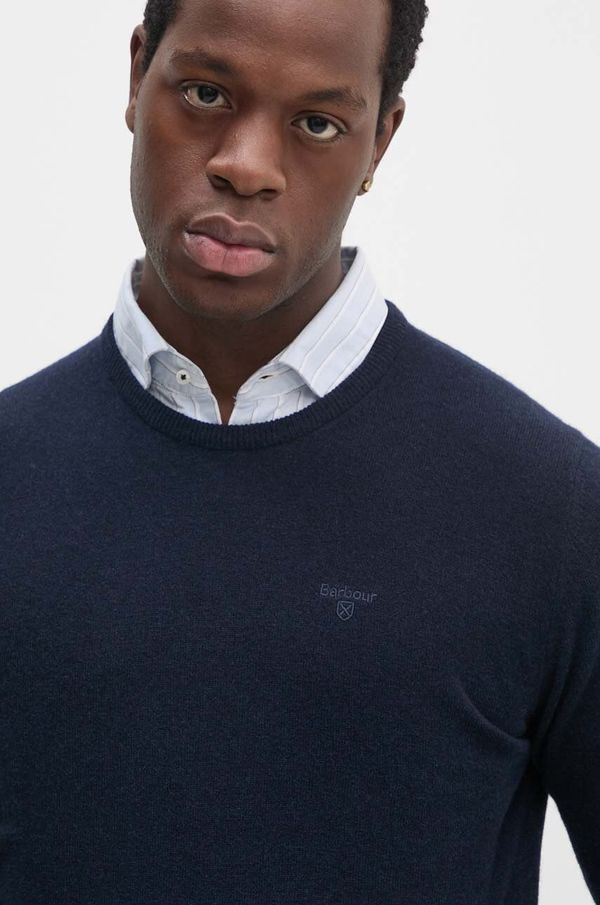 Barbour Vuneni pulover Barbour za muškarce, boja: tamno plava, MKN0345
