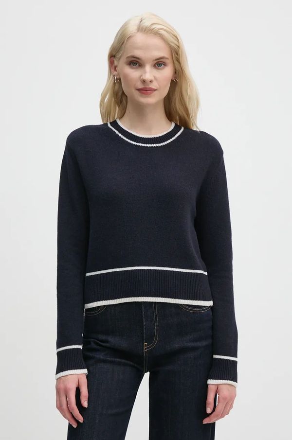 Barbour Vuneni pulover Barbour za žene, boja: tamno plava, lagani, LKN1542