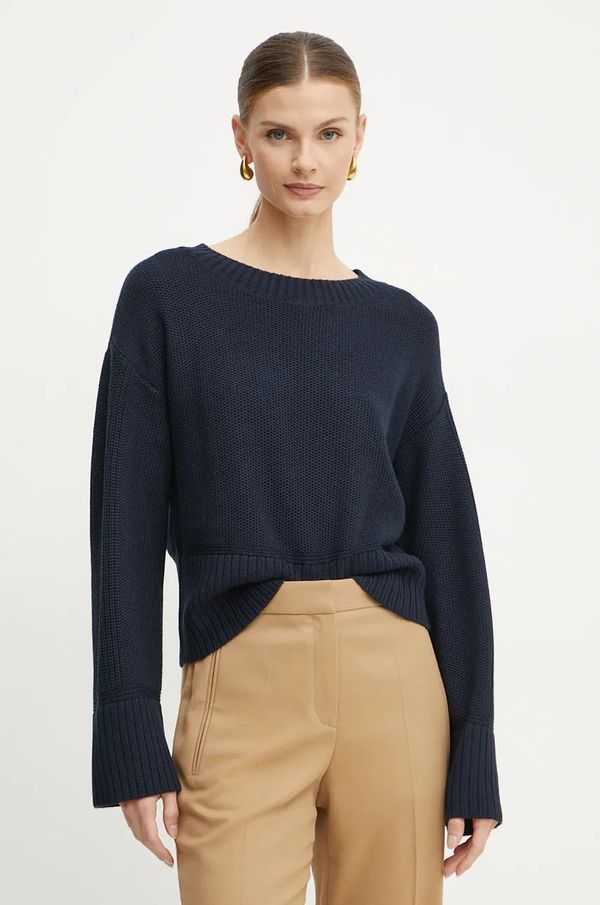 Boss Orange Vuneni pulover Boss Orange za žene, boja: tamno plava, 50535517