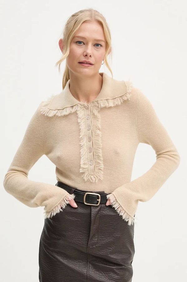 By Malene Birger Vuneni pulover By Malene Birger DREELE za žene, boja: bež, lagani, Q72553002