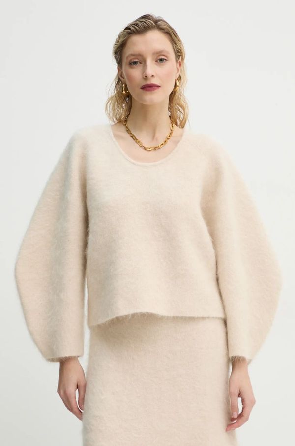 By Malene Birger Vuneni pulover By Malene Birger MILEA za žene, boja: bež, 103025