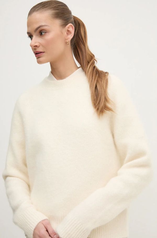 Calvin Klein Vuneni pulover Calvin Klein za žene, boja: bež, topli, K20K208025