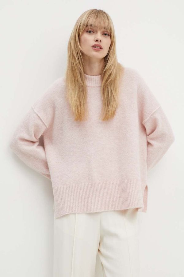 Day Birger et Mikkelsen Vuneni pulover Day Birger et Mikkelsen Josie - Cozy Days RD za žene, boja: ružičasta, DAY65243258