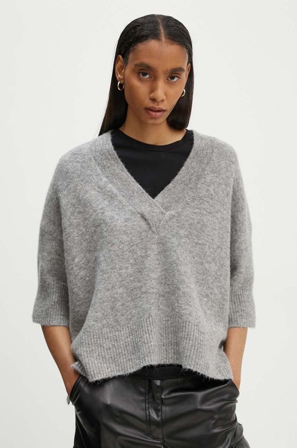 Day Birger et Mikkelsen Vuneni pulover Day Birger et Mikkelsen Selda - Cozy Days RD za žene, boja: siva, DAY65243298