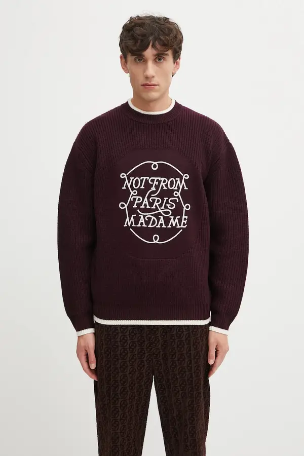 Drôle de Monsieur Vuneni pulover Drôle de Monsieur La Maille Slogan