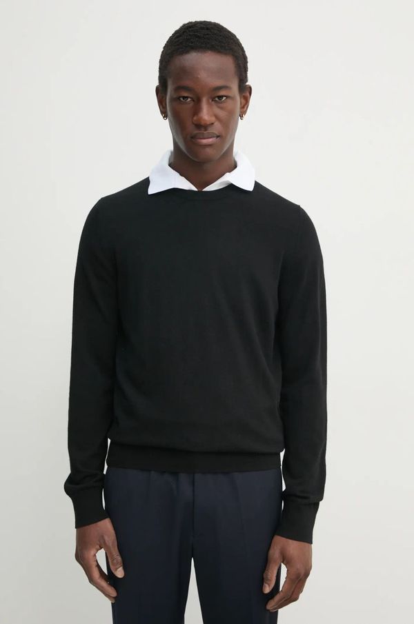 Filippa K Vuneni pulover Filippa K za muškarce, boja: crna, lagani, 28928