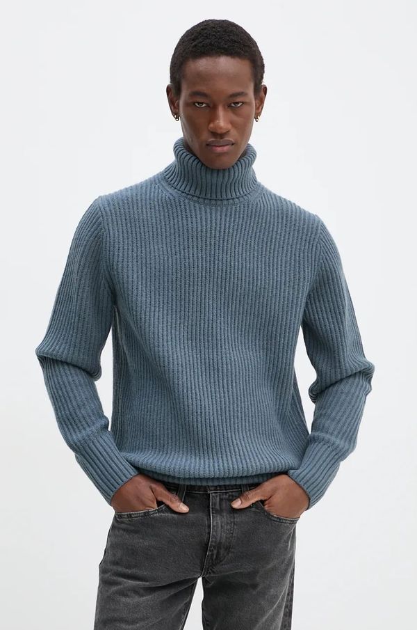 G-Star Raw Vuneni pulover G-Star Raw za muškarce, boja: siva, topli, s dolčevitom, D23732-D447