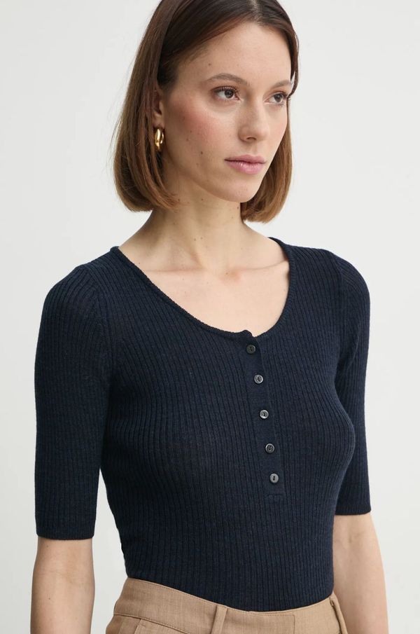 Herskind Vuneni pulover Herskind Agnes za žene, boja: tamno plava, lagani, 5433825