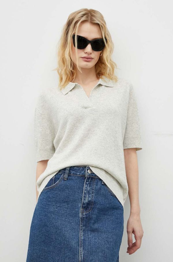 Herskind Vuneni pulover Herskind boja: siva, lagani