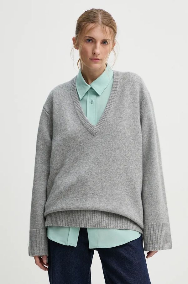 Herskind Vuneni pulover Herskind Dicte za žene, boja: siva, 5337974