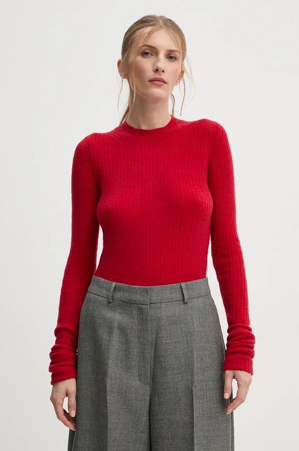 Herskind Vuneni pulover Herskind Tony za žene, boja: crvena, lagani, 5374133