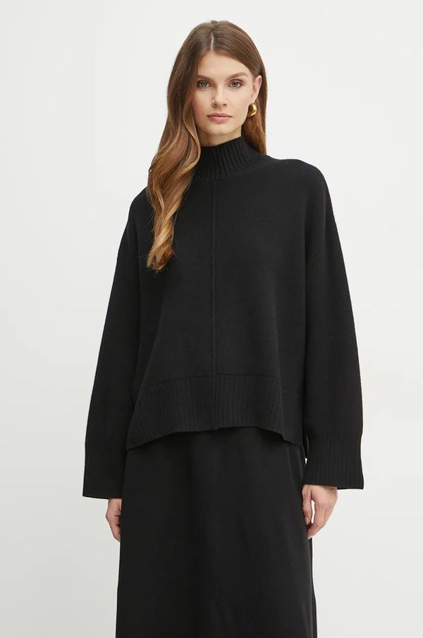 Ivy Oak Vuneni pulover Ivy Oak za žene, boja: crna, lagani, IO113147