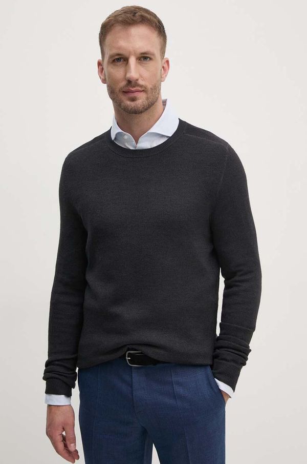 Joop! Vuneni pulover Joop! za muškarce, boja: siva, lagani, 30042555