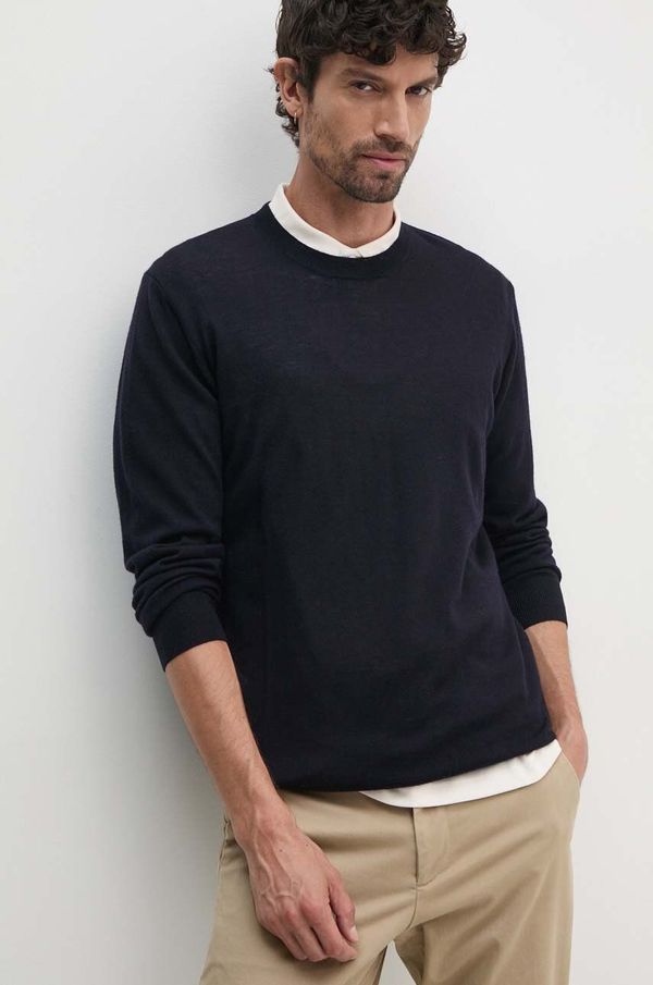 Liu Jo Vuneni pulover Liu Jo za muškarce, boja: tamno plava, lagani, QXX004 MA27P