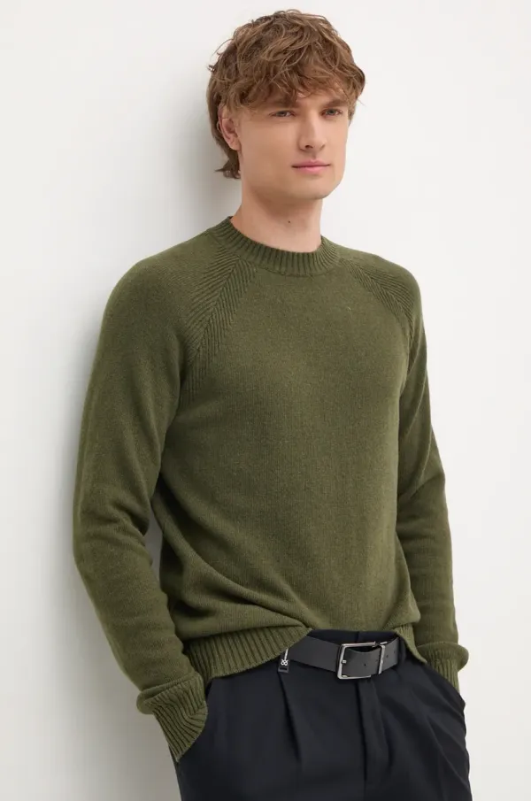 Liu Jo Vuneni pulover Liu Jo za muškarce, boja: zelena, QF4017 MA37C