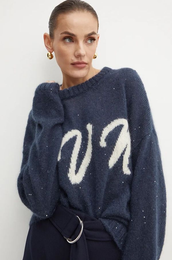 Liviana Conti Vuneni pulover Liviana Conti za žene, boja: tamno plava, lagani, L4WG52