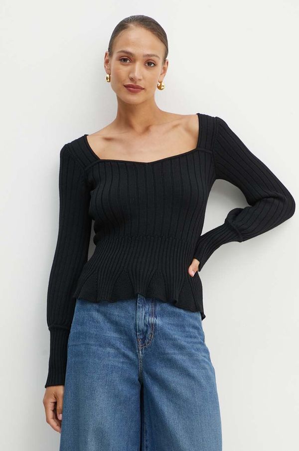 Luisa Spagnoli Vuneni pulover Luisa Spagnoli MERLATO za žene, boja: crna, lagani, 58426